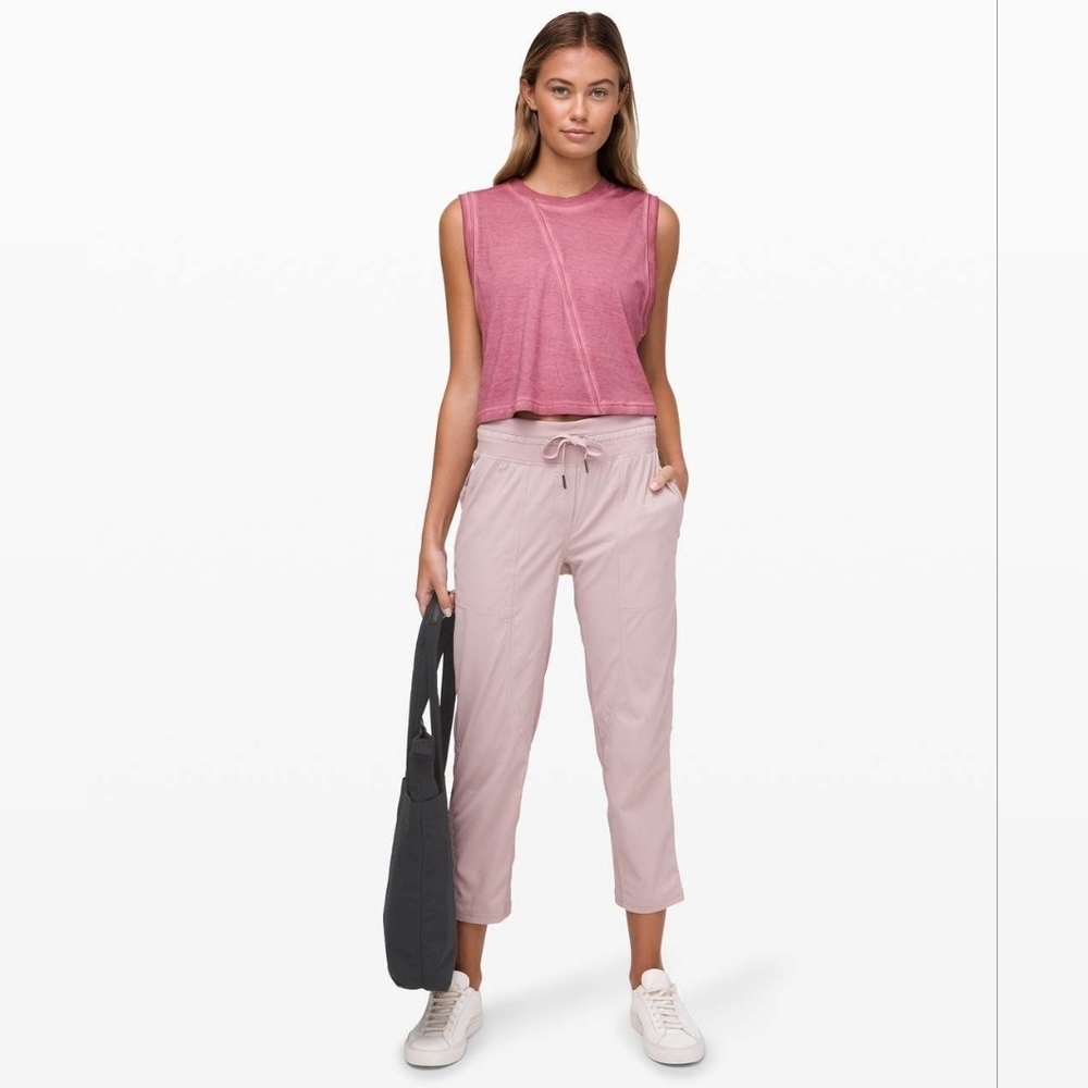 Lululemon Dance Studio crops size 10 smoky blush mauve - Unlined- Mid rise